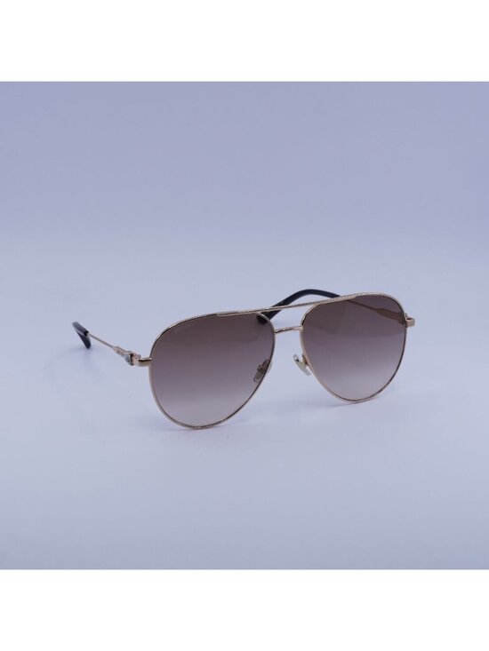 Jimmy Choo OLLY/S 0DDB HA Sunglasses Gold Aviator Frame, Brown Lenses main image 4